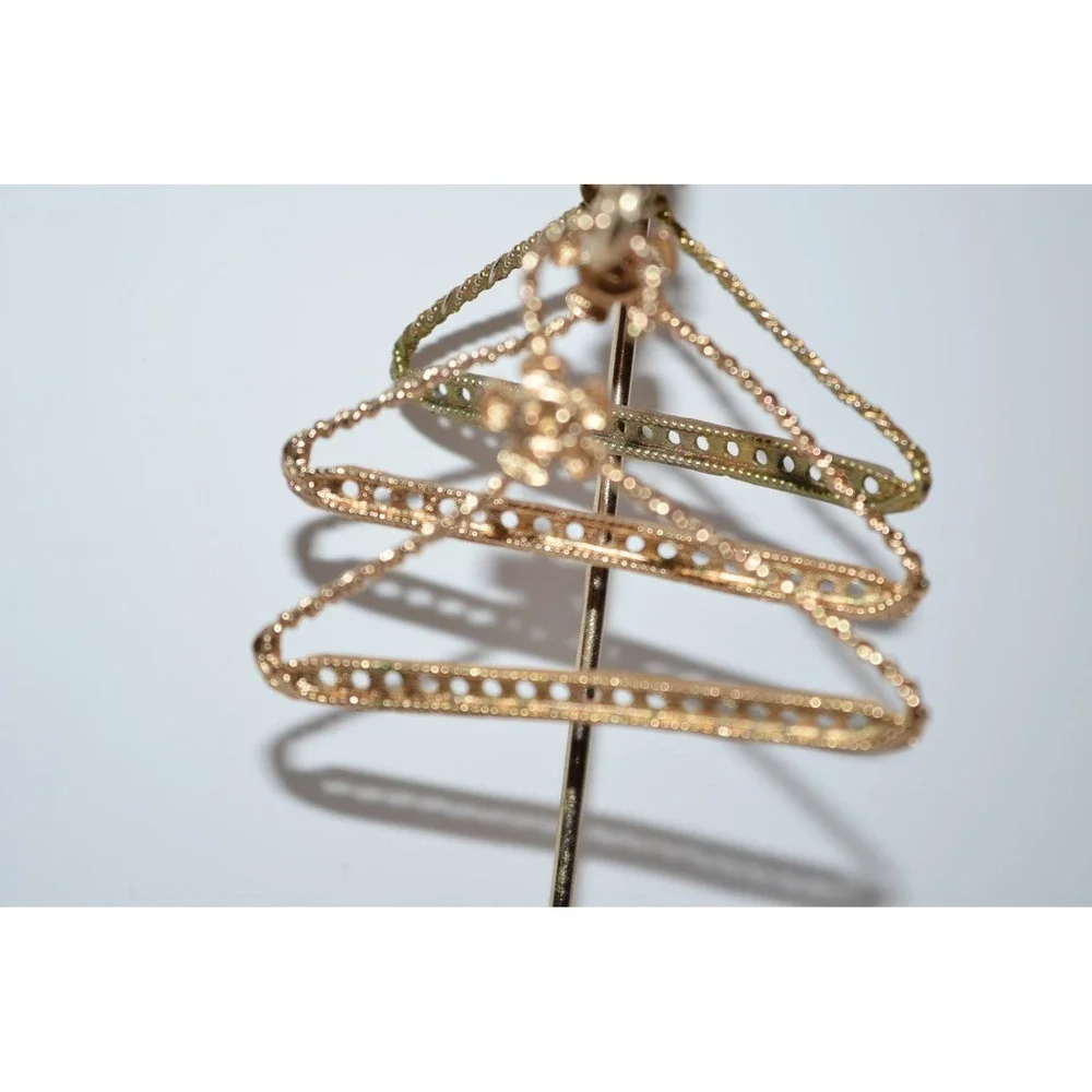 Vtg Clothes rack style Jewelry Holder Pedestal stand earrings pins Retro